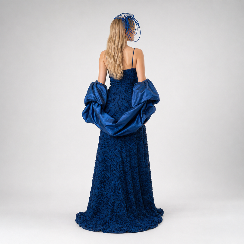 Indigo Mosaic model back view