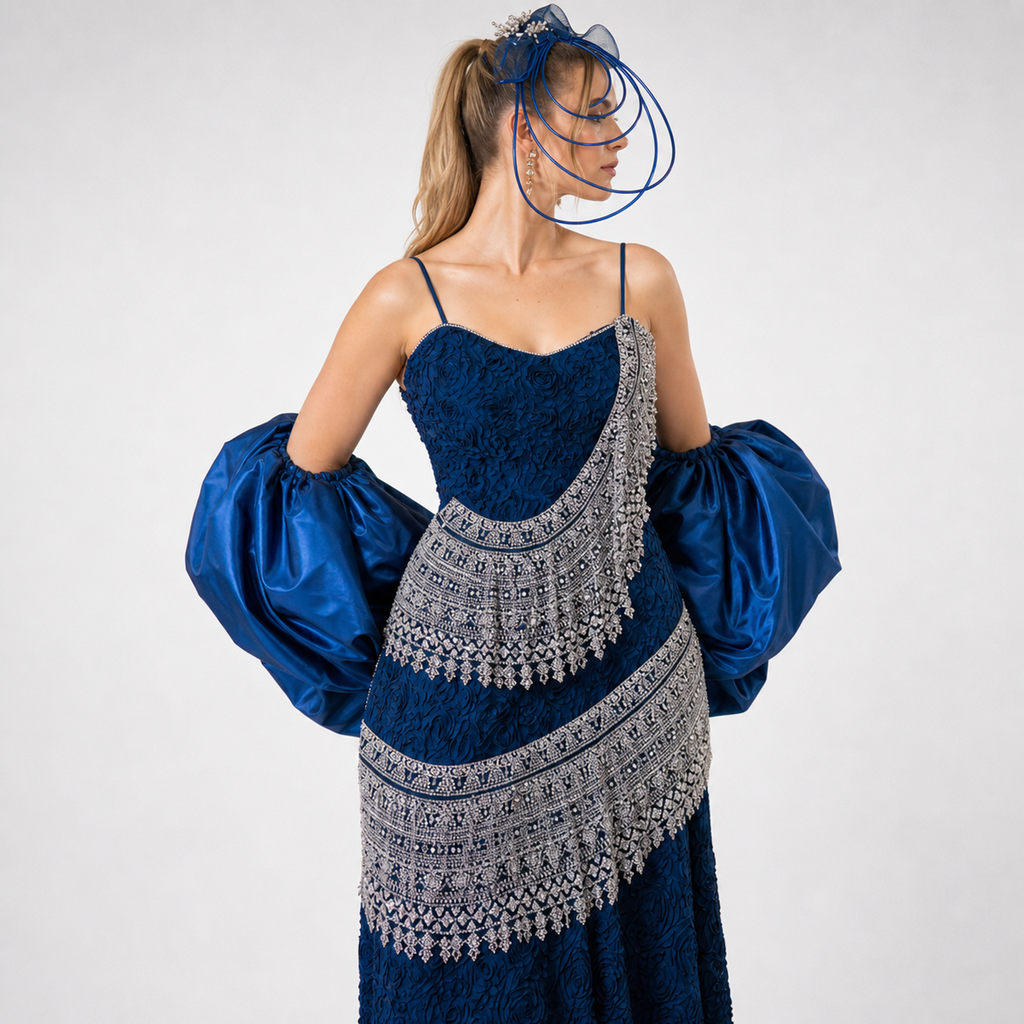 Indigo Mosaic garment detail view